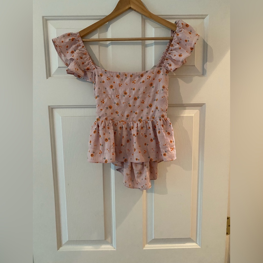 Pink floral Top